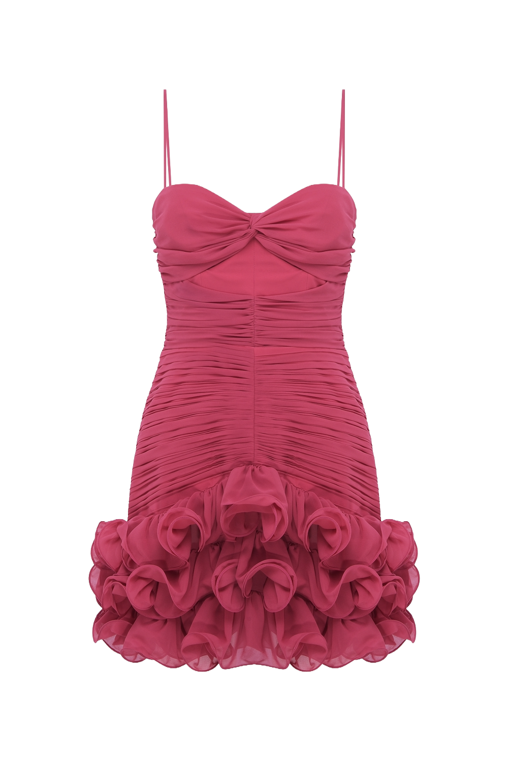 FLORAL CHIFFON CORSET MINI DRESS