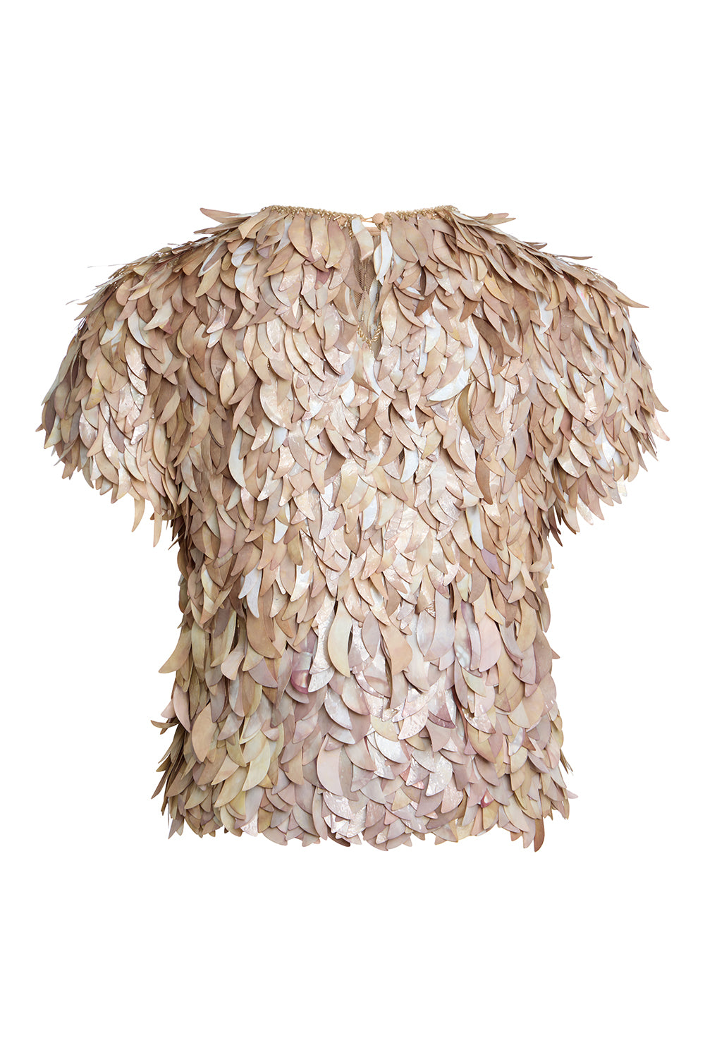 TULLE BRONZE EMBROIDERED TOP (RUNWAY)