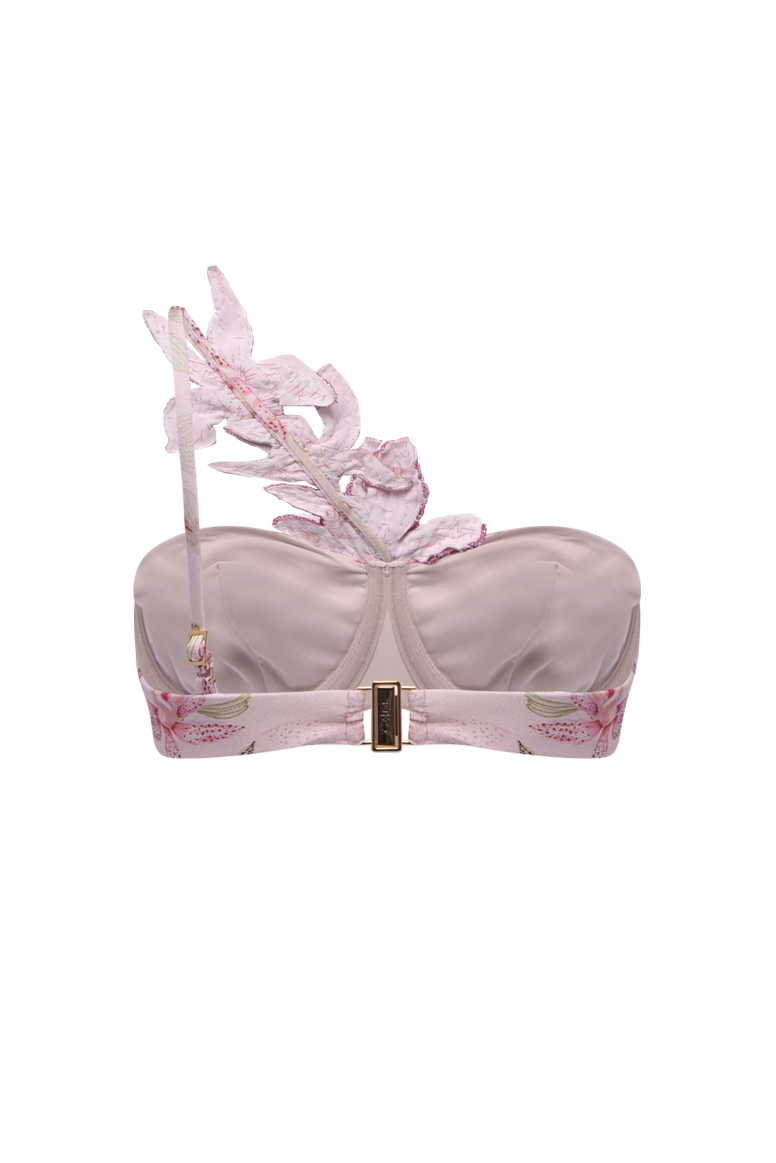 ORCHID BLOOM BEADED FLOWER BIKINI TOP
