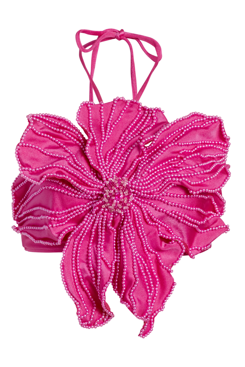 HAND-BEADED FLOWER TOP