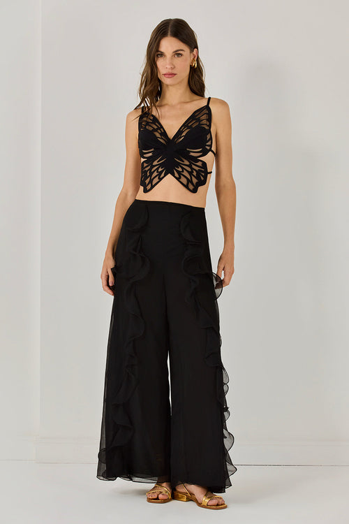 SILK PLISSE PANT (RUNWAY)