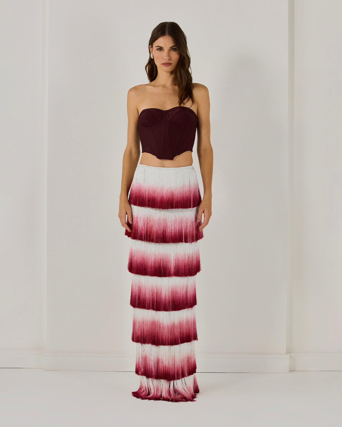FRINGE MAXI SKIRT (RUNWAY)