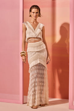 SAMBA FRINGE LONG SKIRT