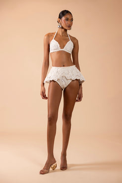 GAL EMBROIDERY HIGH WAIST BIKINI BOTTOM (RUNWAY)