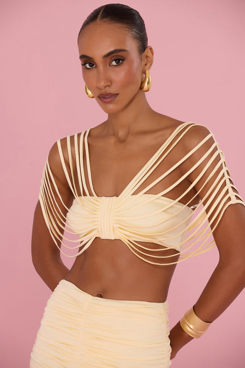 LYRIA JERSEY BUSTIER TOP