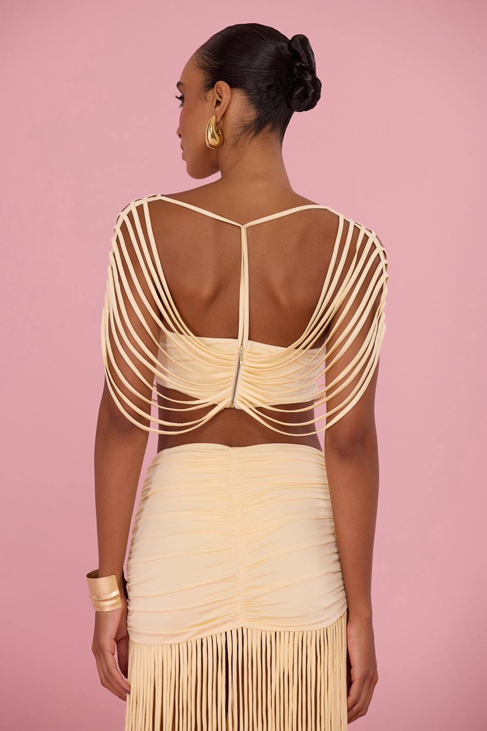 LYRIA JERSEY BUSTIER TOP