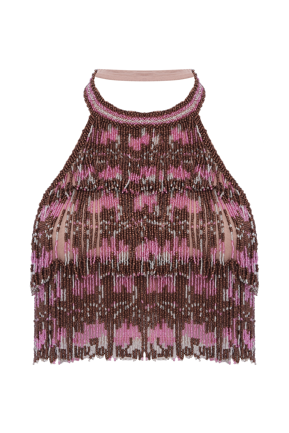 ROSE MIRAGE BEADED TOP