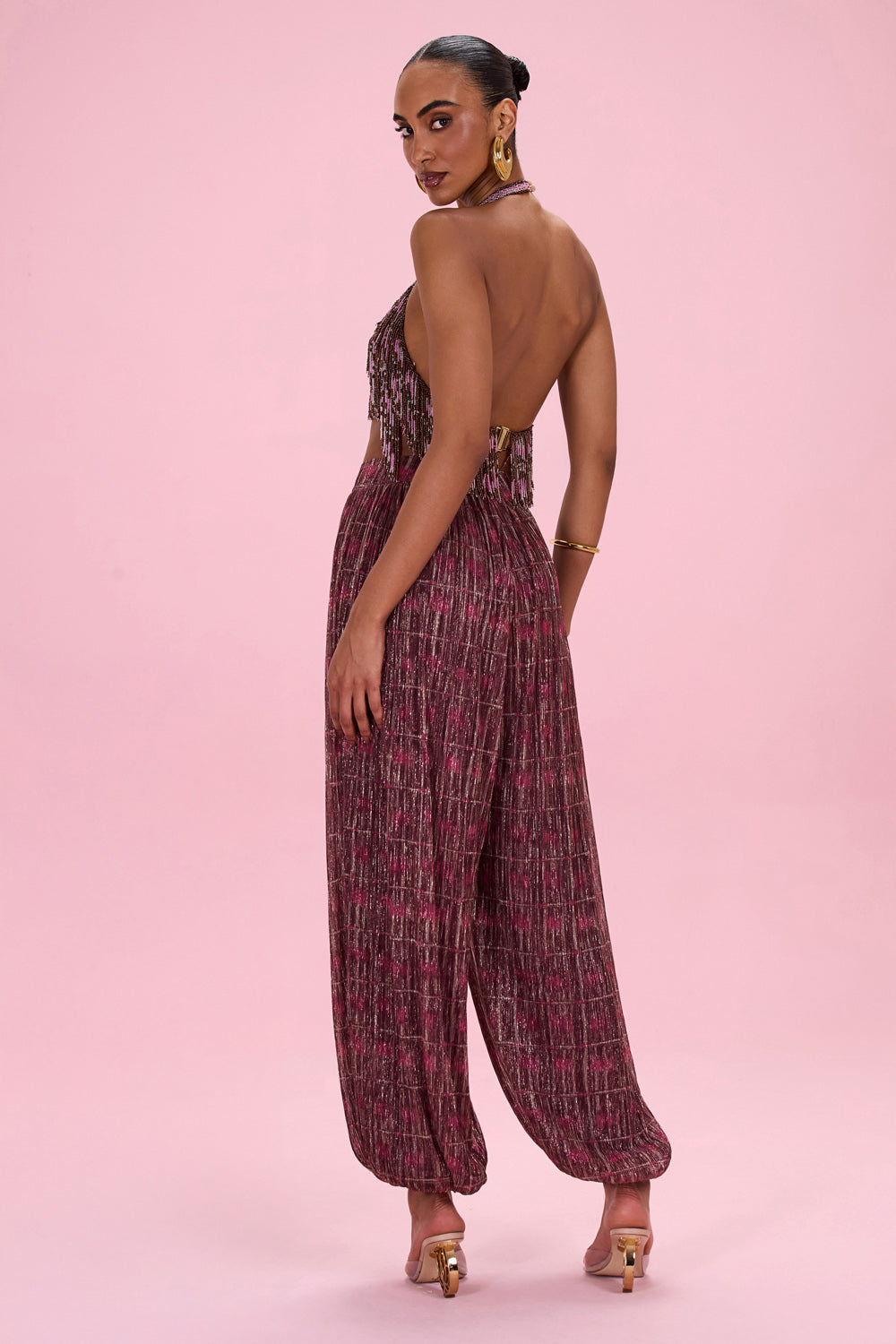 ROSE MIRAGE BEADED TOP