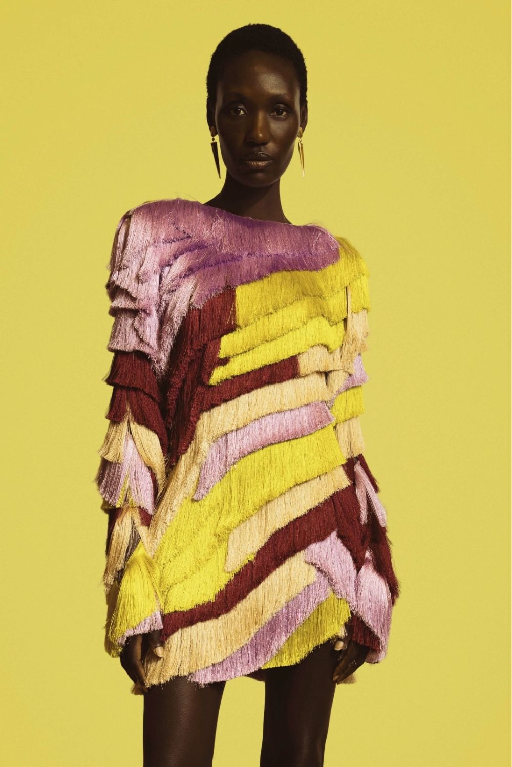 AURORA FRINGE MINI DRESS (RUNWAY)