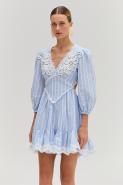 MARINE LINEN MINI DRESS