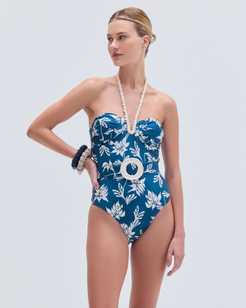 ARTICHOKE HALTERNECK SWIMSUIT