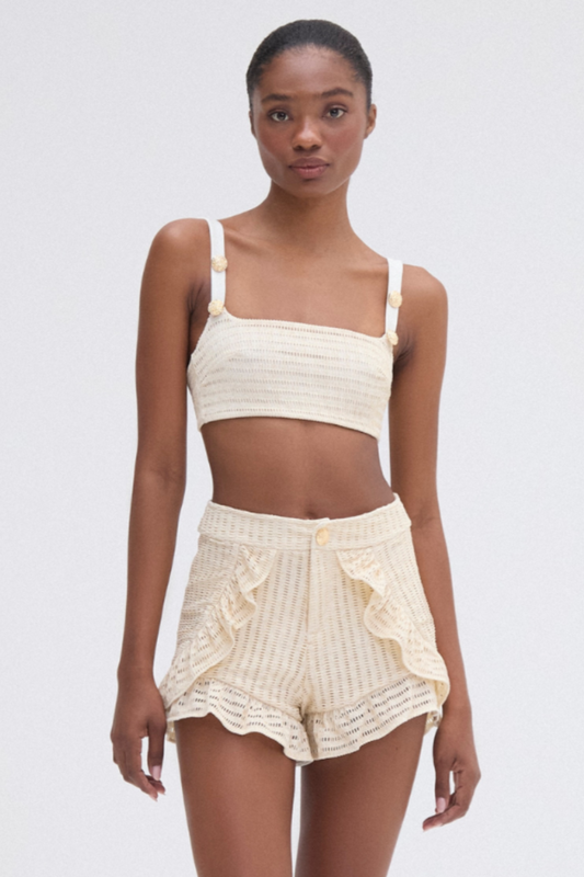 METALLIC KNIT SHORT