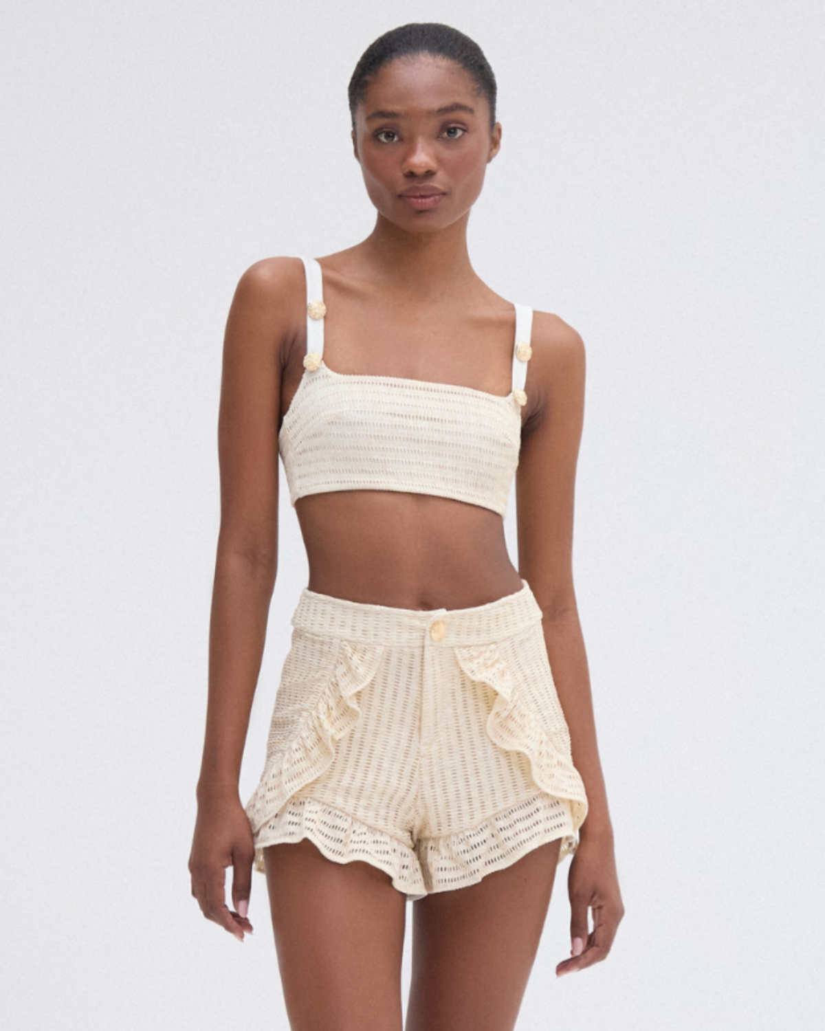 METALLIC KNIT SHORT