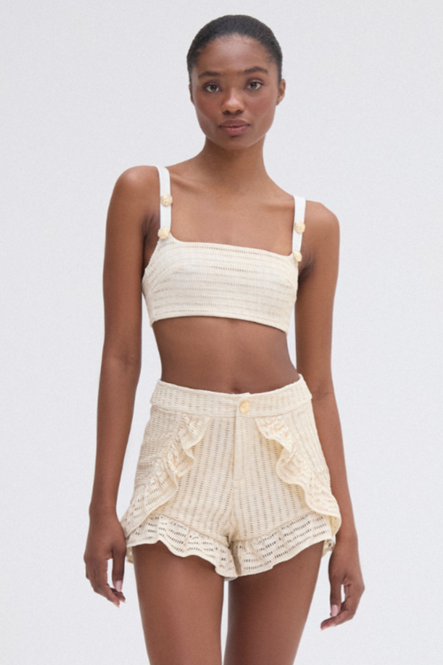 METALLIC KNIT SHORT