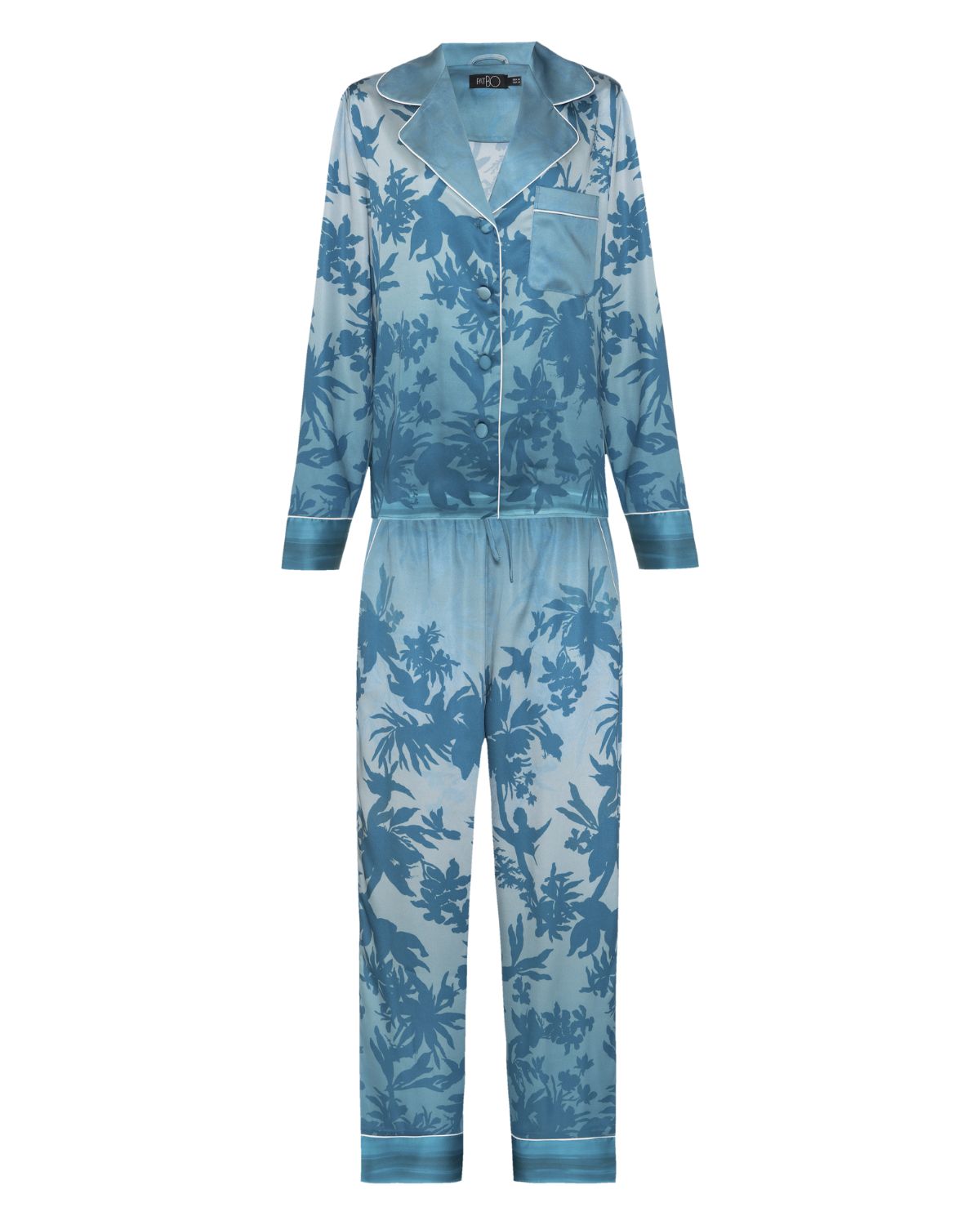 Babel Garden Blue Long Pajamas