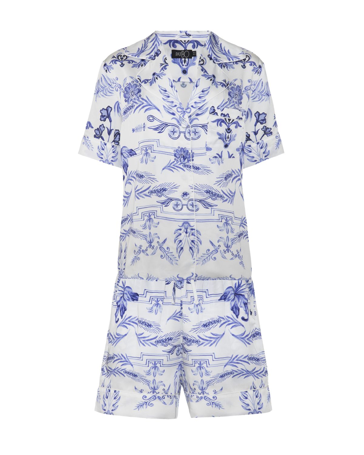 Blue Tropical Short Pajamas