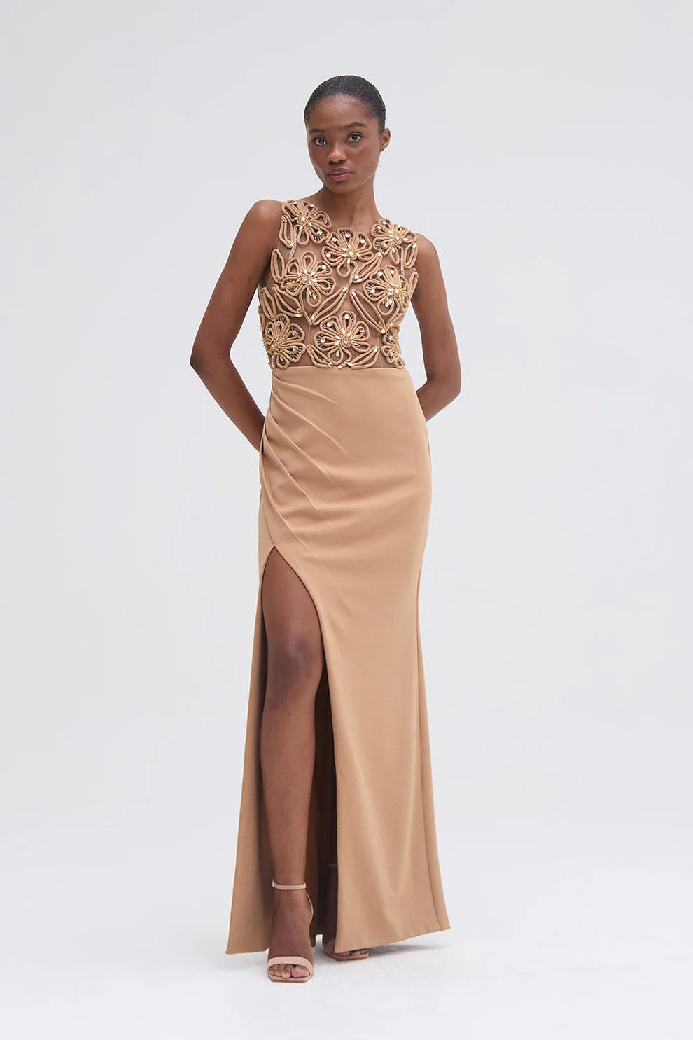 Crepe embroidered Gown