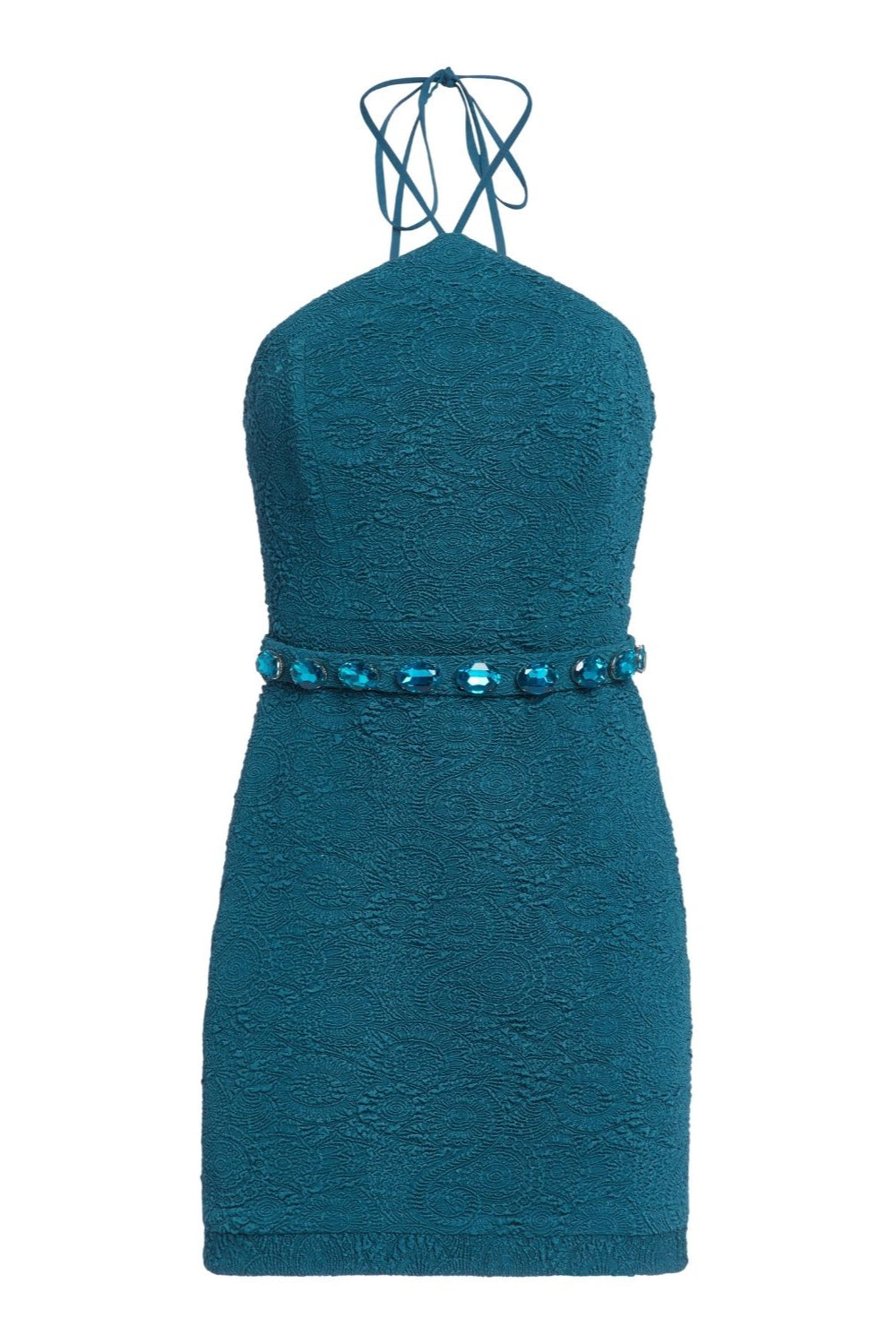 Stretch Jacquard Beaded Mini