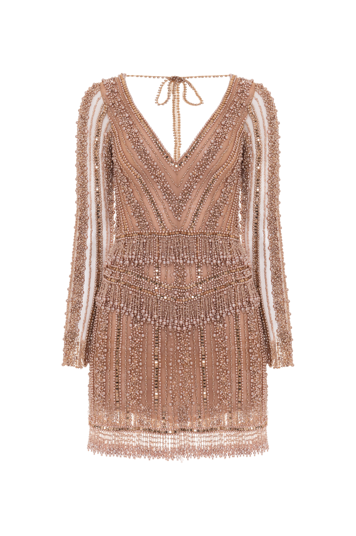 EMBROIDERY DREAMS LONG SLEEVE MINI DRESS