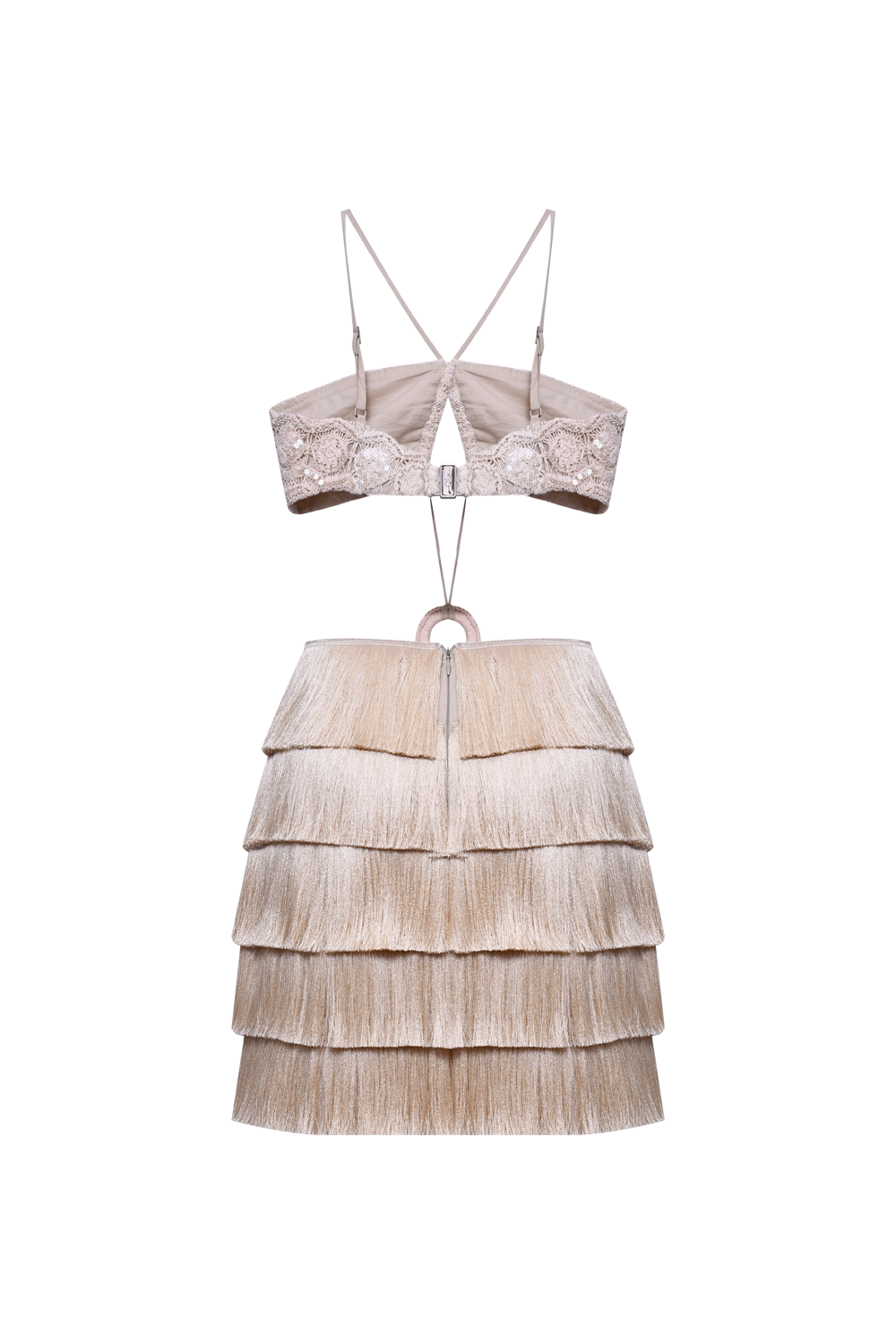 CROCHET BLOOM CUT OUT MINI DRESS