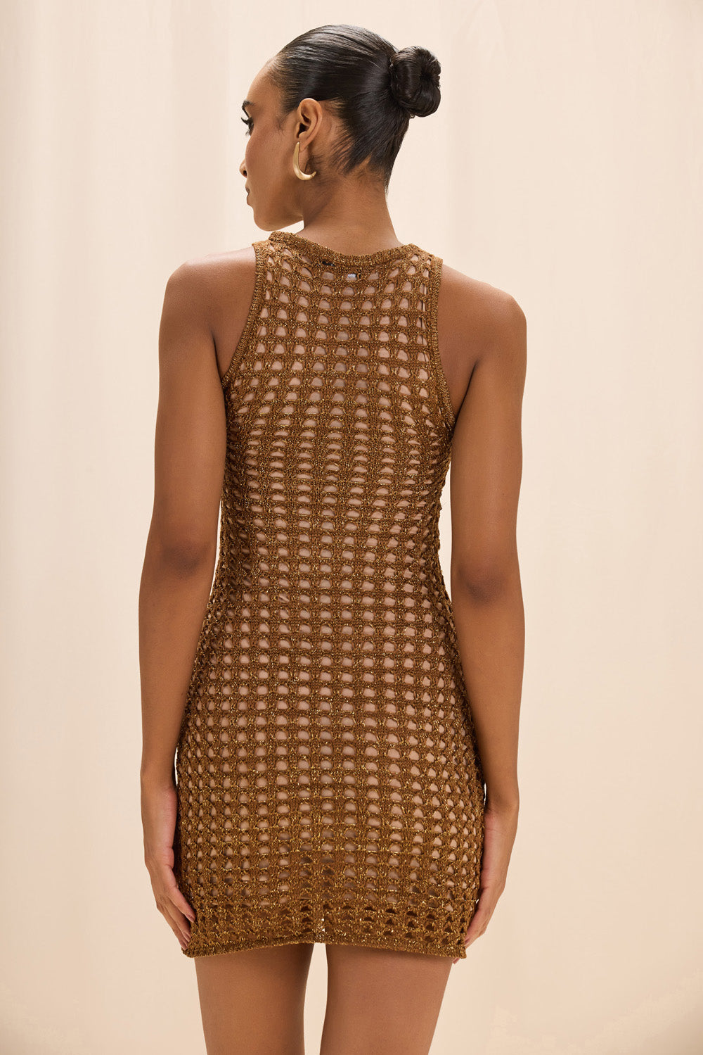 Patbo GAIA KNIT MINI DRESS - Brown Patbo GAIA KNIT MINI DRESS - Brown