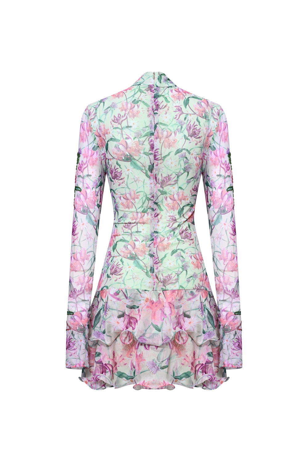 HONEY FLOWER  LONG SLEEVE MINI DRESS