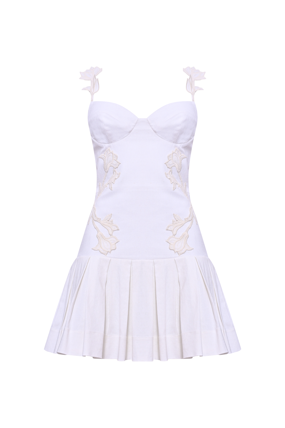 AQUAMIST LINEN MINI DRESS