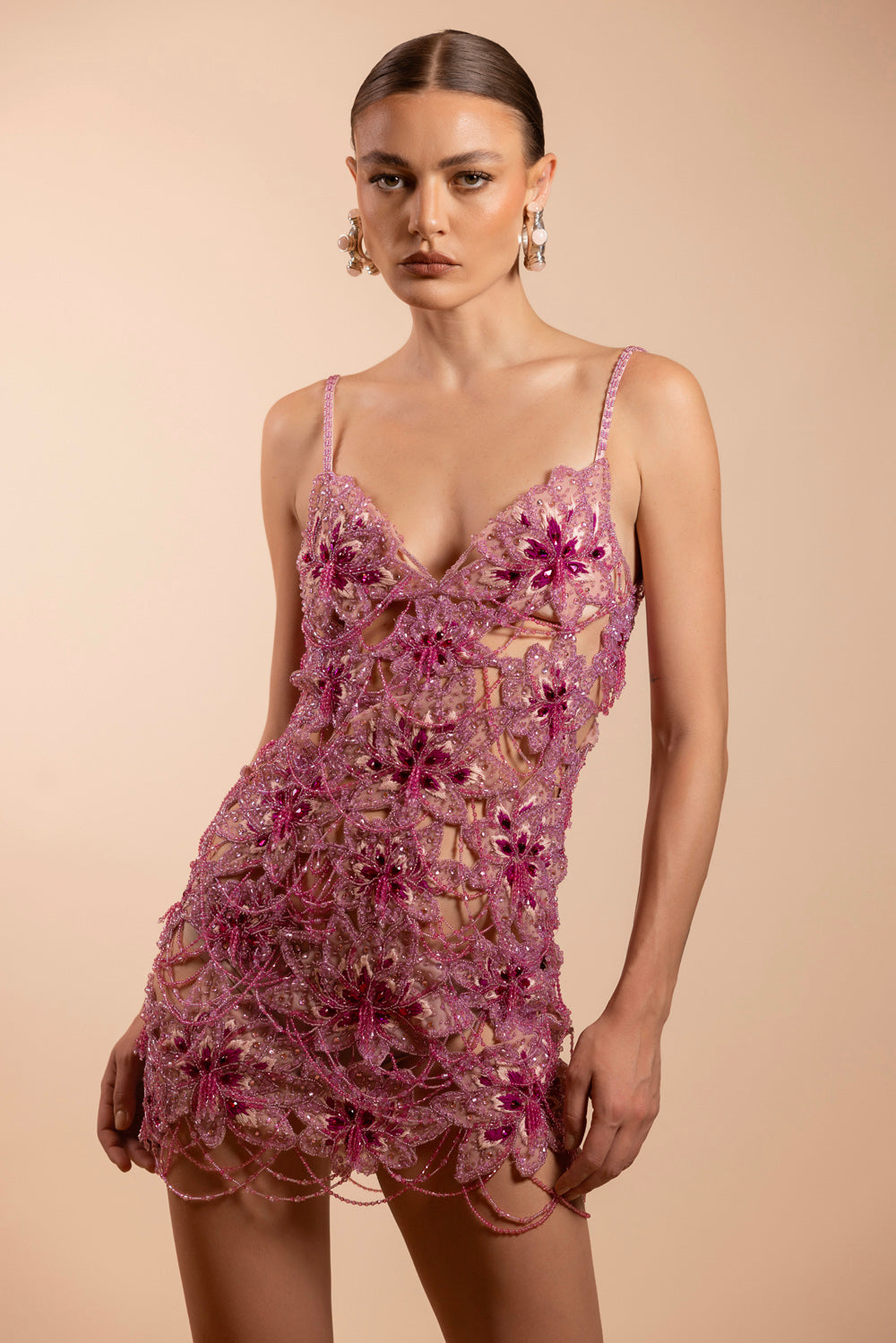AMELIA EMBROIDERY MINI DRESS (RUNWAY)