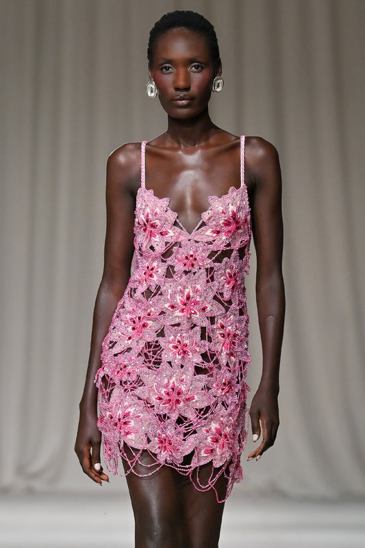 AMELIA EMBROIDERY MINI DRESS (RUNWAY)