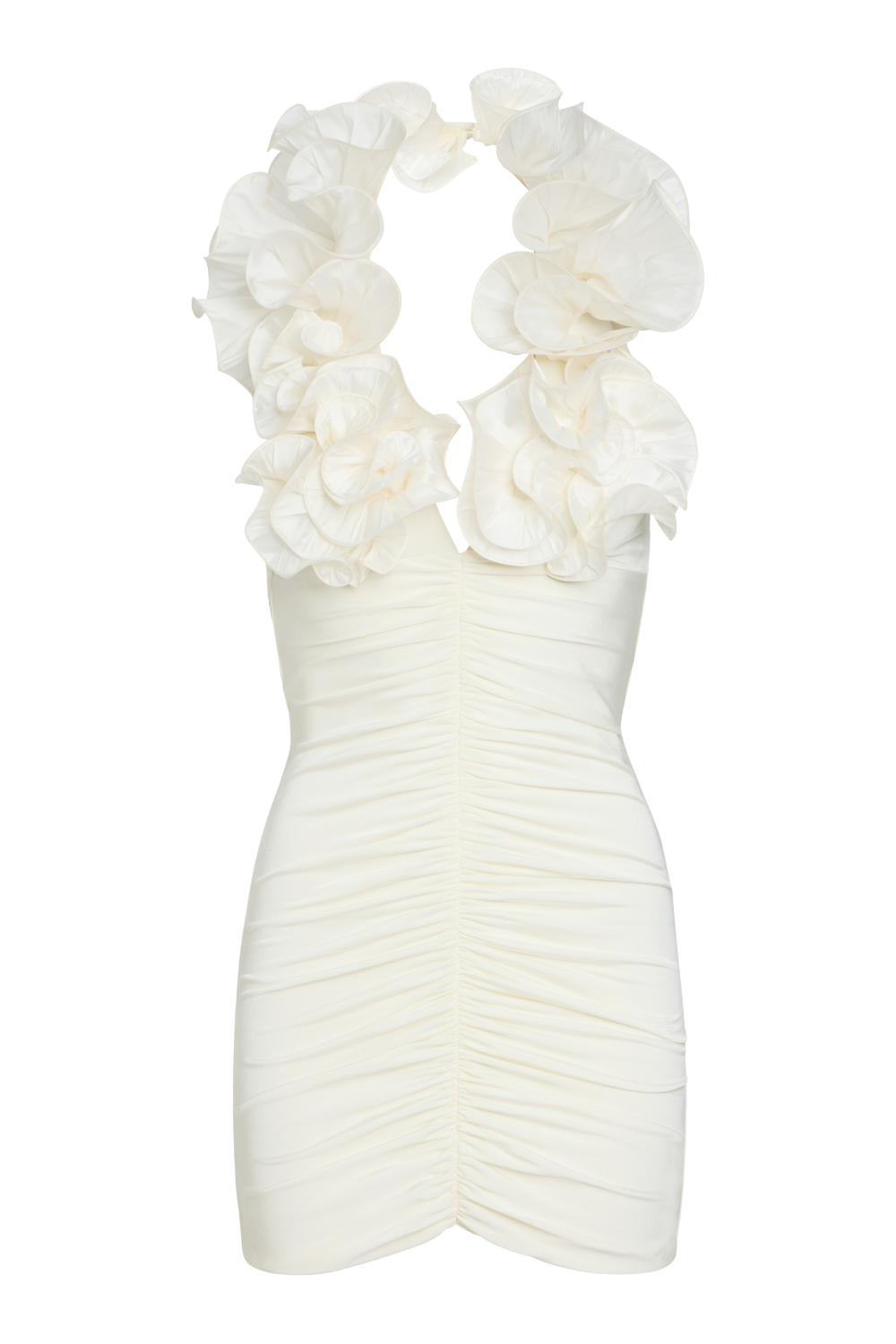 TAFFETA TARSILA RUFFLE MINI DRESS (RUNWAY)