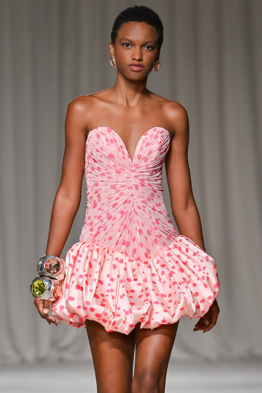 DOTS EMBROIDERED MINI DRESS (RUNWAY)