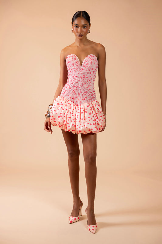 DOTS EMBROIDERED MINI DRESS (RUNWAY)