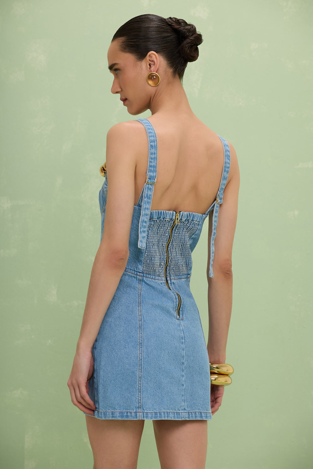 MARINA DENIM MINI DRESS