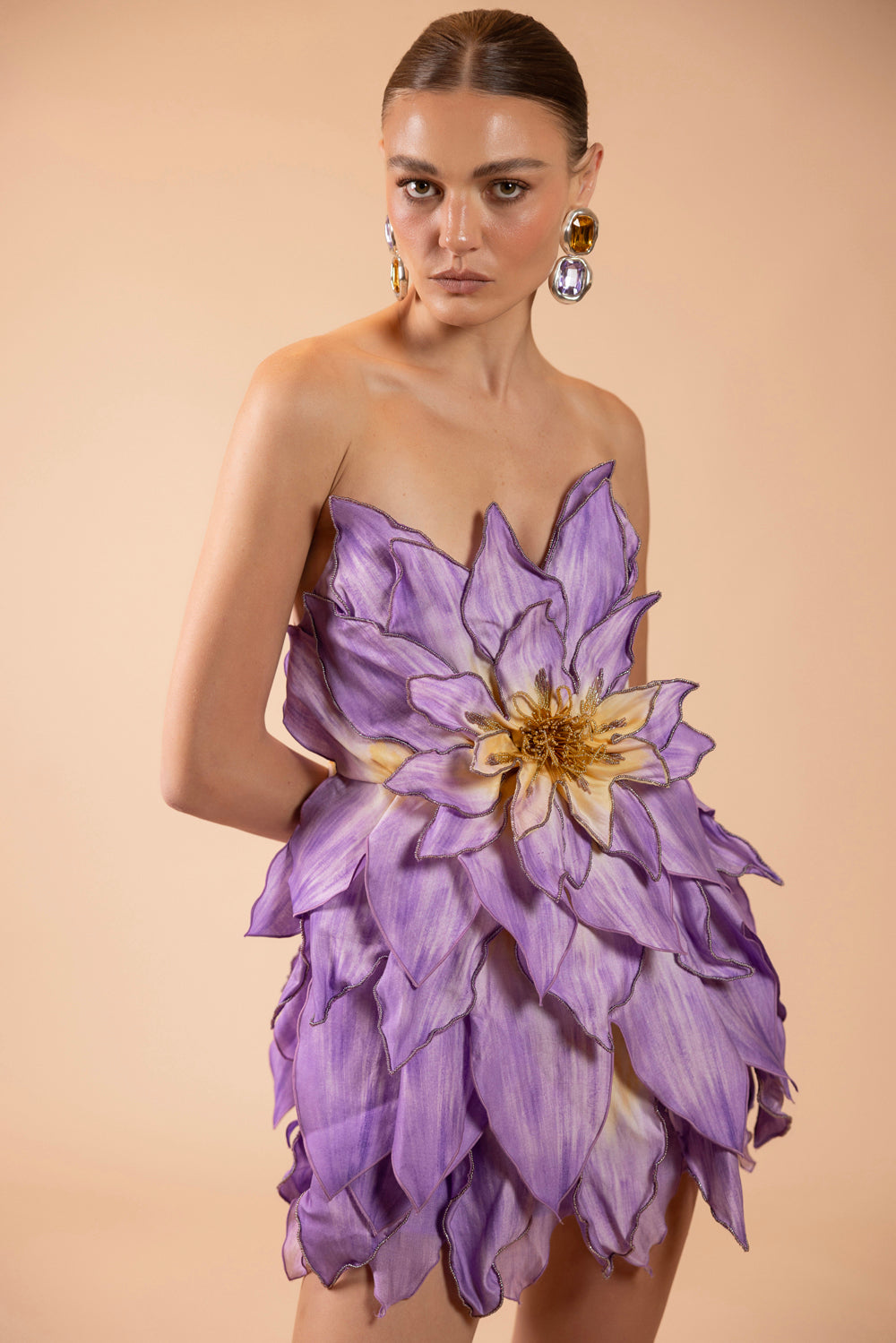 TULLE PINA FLOWER MINI DRESS (RUNWAY)