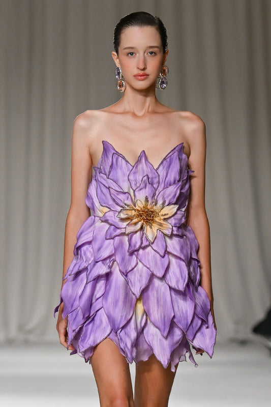 TULLE PINA FLOWER MINI DRESS (RUNWAY)