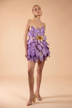 TULLE PINA FLOWER MINI DRESS (RUNWAY)