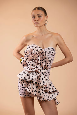 PEONY DOTS MINI DRESS (RUNWAY)