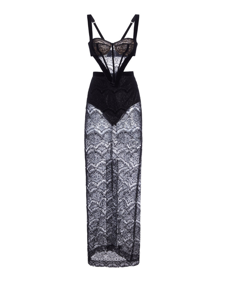 Lace Bustier Maxi Dress (FINAL SALE)