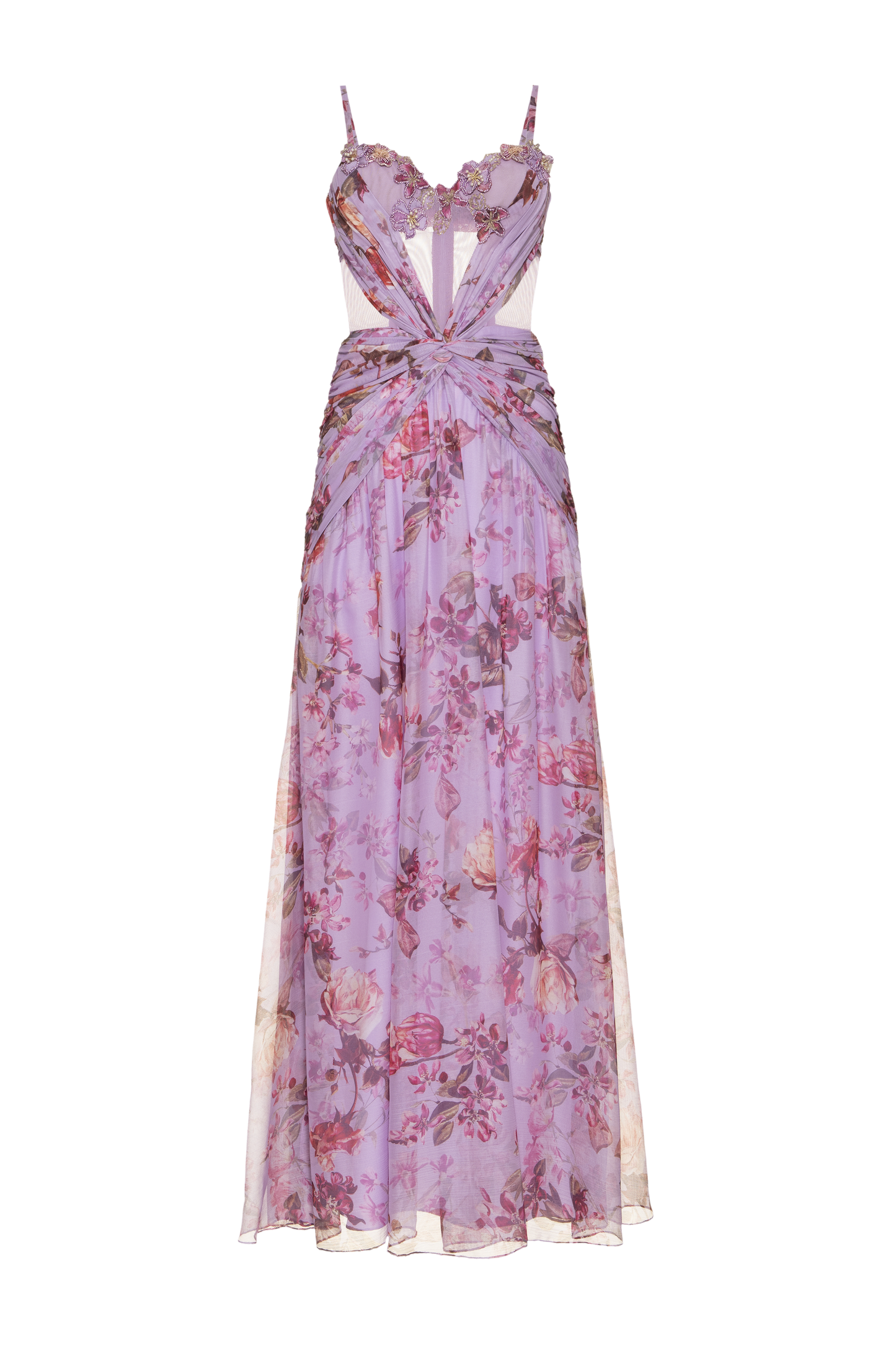 Floral Haze Bustier Maxi Dress