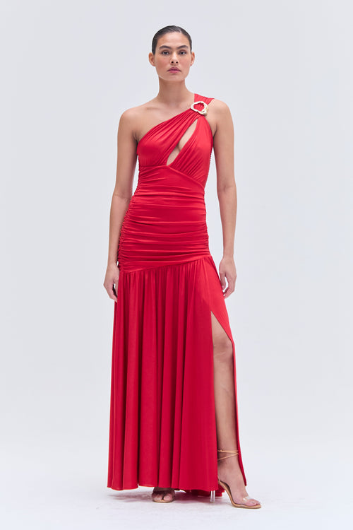 DUNE JERSEY KEY ONE SHOULDER GOWN