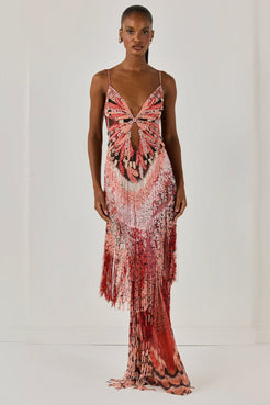 PAPILLON CUT OUT MAXI DRESS (RUNWAY)