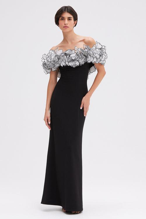 Patbo | Flutter Maxi Dress Runway | S | Black Patbo | Flutter Maxi Dress Runway | S | Black