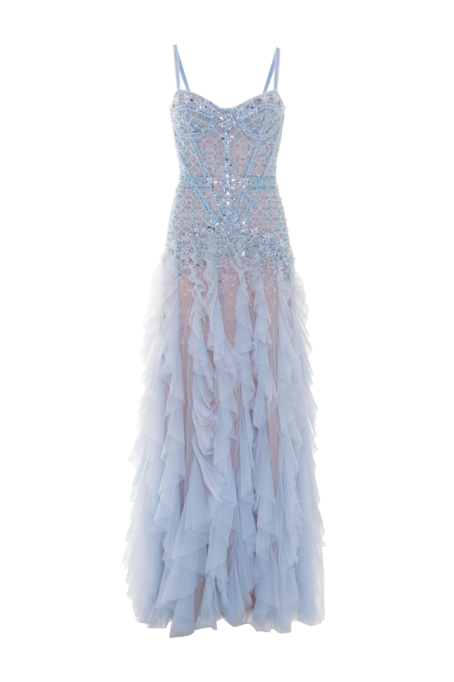 BUTTERFLY EMBROIDERY LONG DRESS