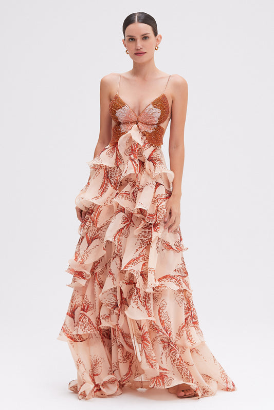SUNSET BUTTERFLY MAXI DRESS (RUNWAY)