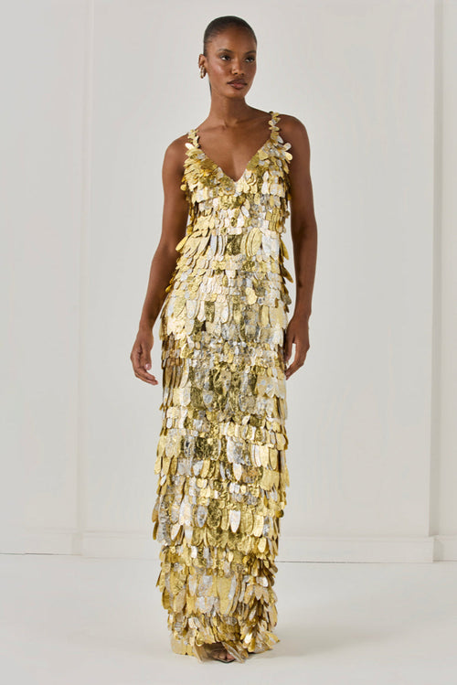 SEQUIN EMBROIDERED GOWN (RUNWAY)