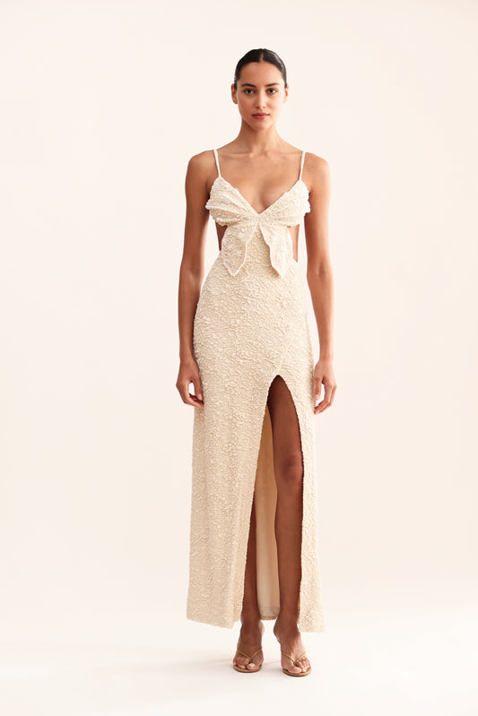 PAPILLON JACQUARD BUTTERFLY MAXI DRESS