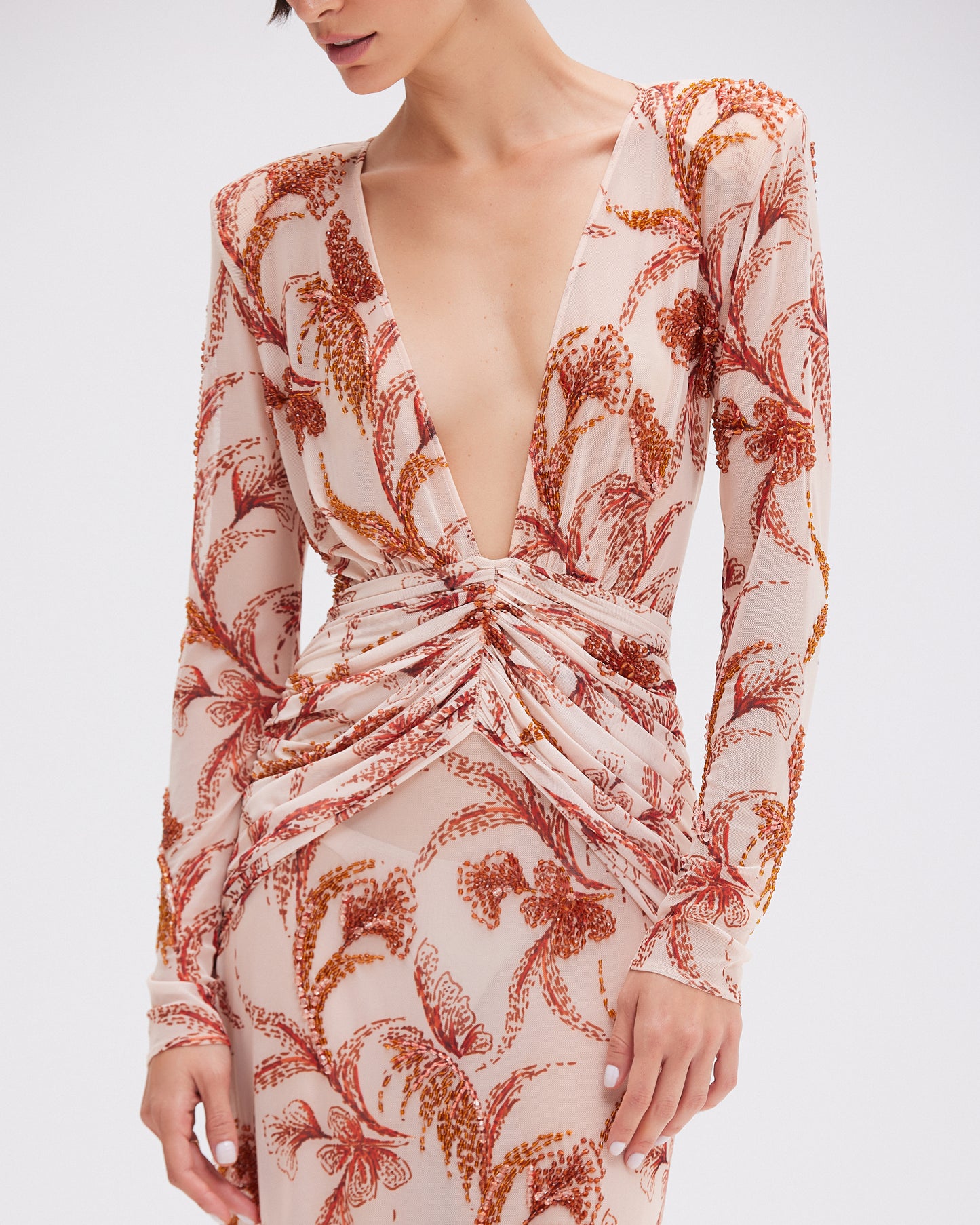 SUNSET PLUNGE MAXI DRESS (RUNWAY)