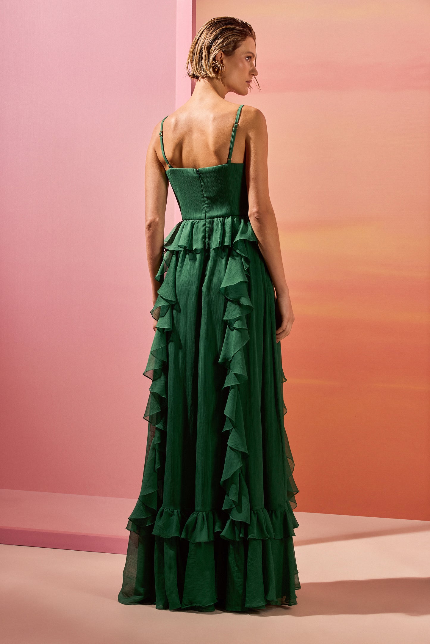 CHIFFON DAYDREAM FLOWERS MAXI DRESS