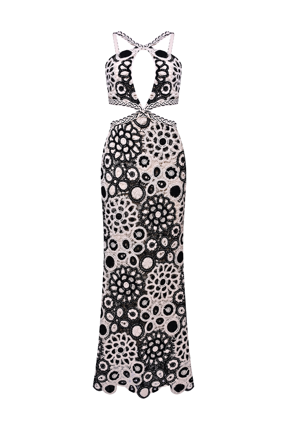 CORAL CROCHET MAXI DRESS