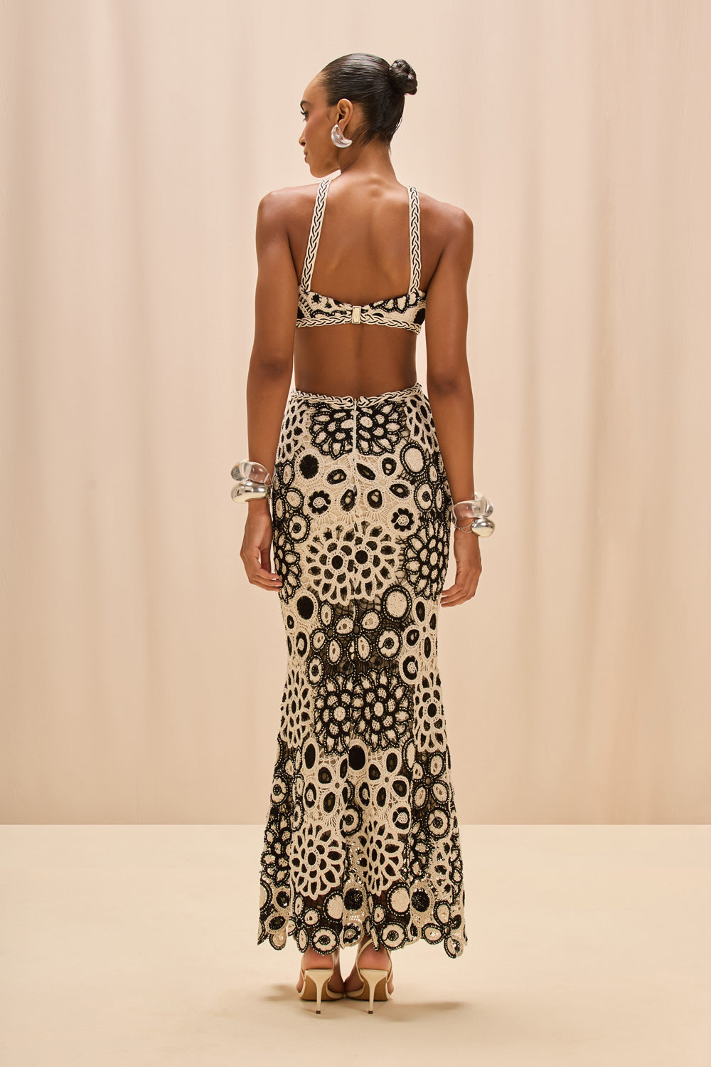 CORAL CROCHET MAXI DRESS